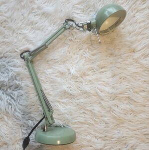 Ikea Forsa Work Lamp - Vintage Style Green Teal Architect's Lamp